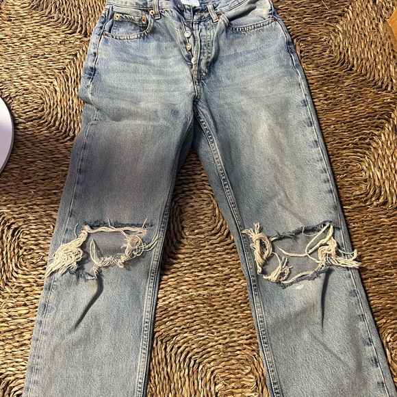 Top shop wide leg ripped jeans - Picture 3 of 4